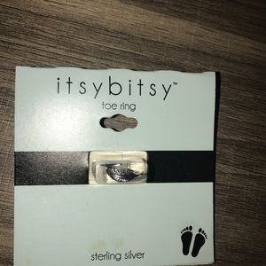 Silver Feather Toe Ring